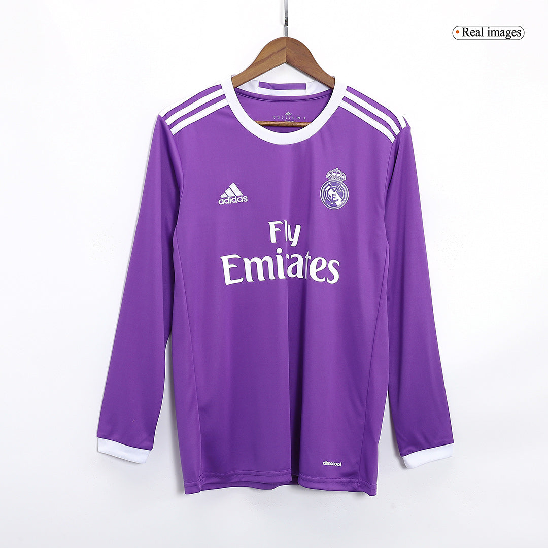 BENZEMA #9 Retro Real Madrid Extérieur Maillot Manches Longues 2016/17