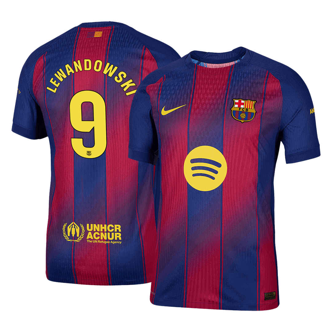 LEWANDOWSKI #9 Barcelona Thuisshirt 2025/26 Authentiek