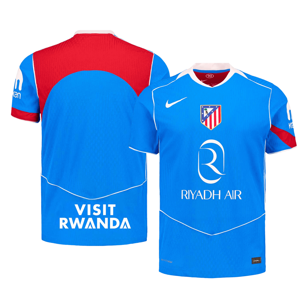 Atlético Derde Shirt 2025/26 Blauw Speler