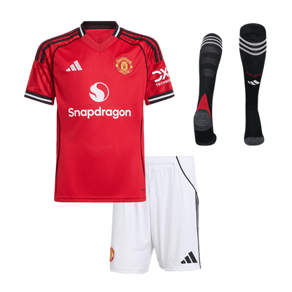 Manchester United Thuisshirt Kit 2025/26 Kinderen Rood