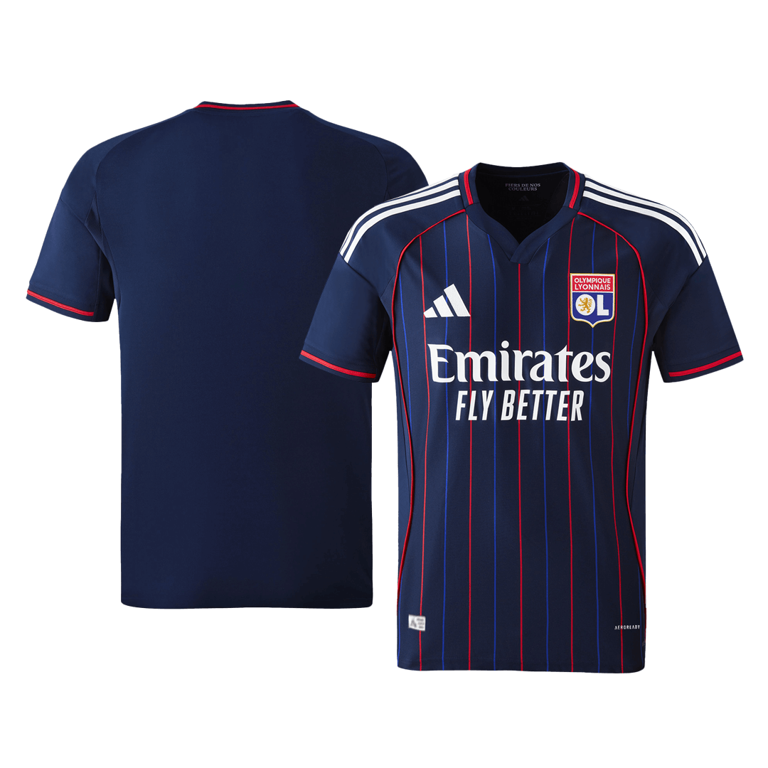 Olympique Lyonnais Uitshirt 2025/26 Marineblauw Authentiek