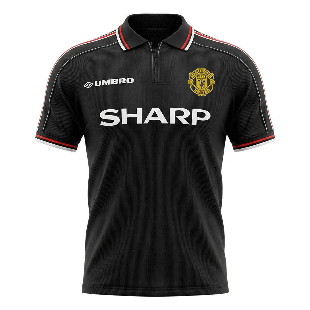 Retro Manchester United Uitshirt 1998 Zwart