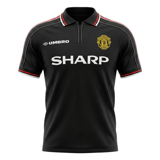 Retro Manchester United Uitshirt 1998 Zwart