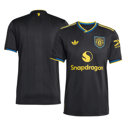 Manchester United Derde Shirt 2025/26 Zwart Authentiek Grote Maten