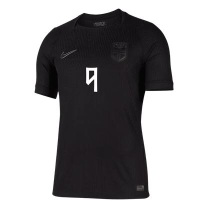 BRAUT HAALAND #9 Norvège Extérieur Maillot - Coupe du Monde 2026 Noir Joueur