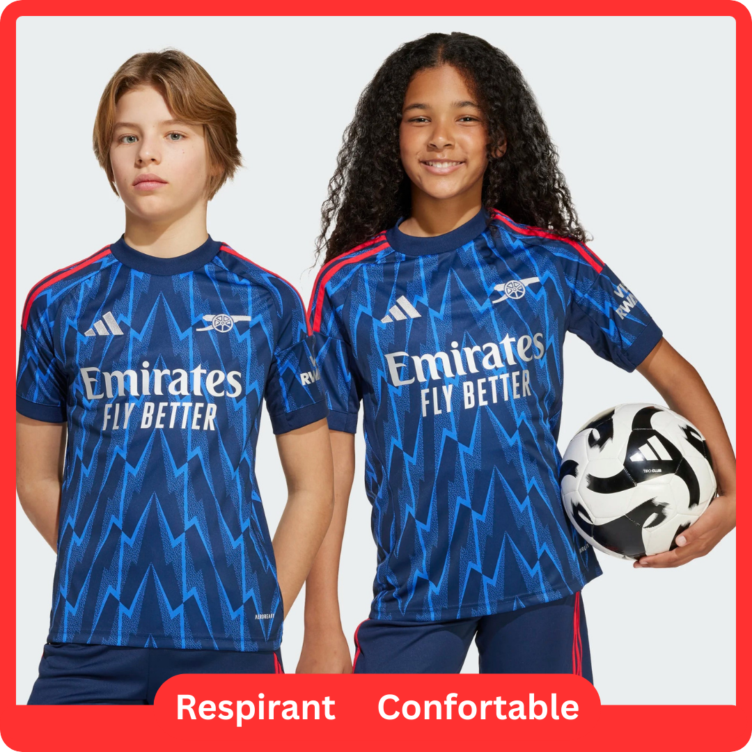 Arsenal Uit Thuistenue 2025/26 Junior Blauw