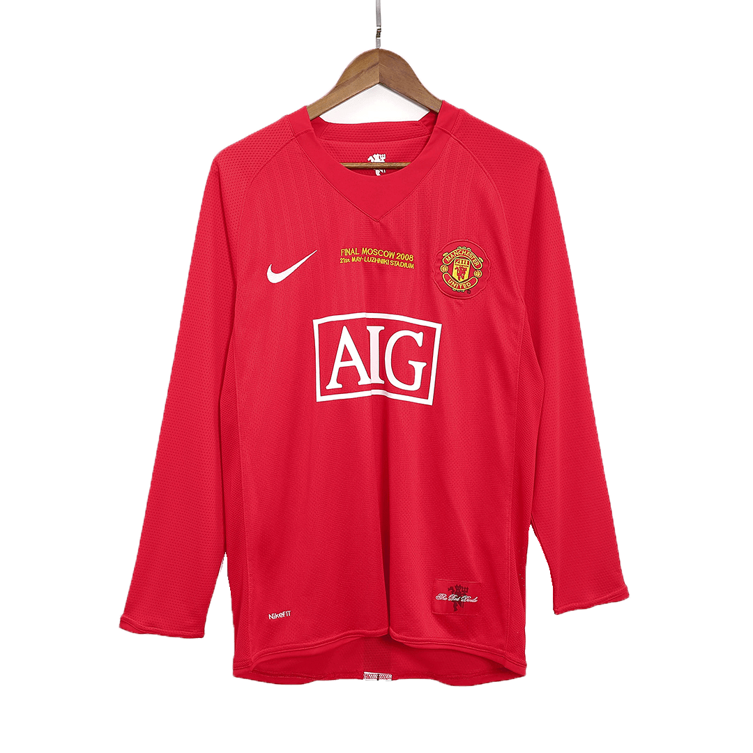 Retro Manchester United Thuis Shirt Lange Mouwen 2007/08 - UCL Finale