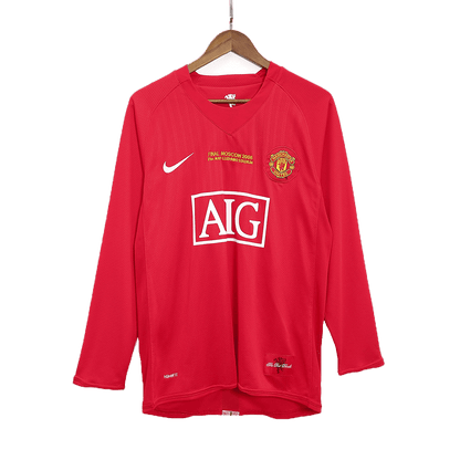 Retro Manchester United Thuis Shirt Lange Mouwen 2007/08 - UCL Finale
