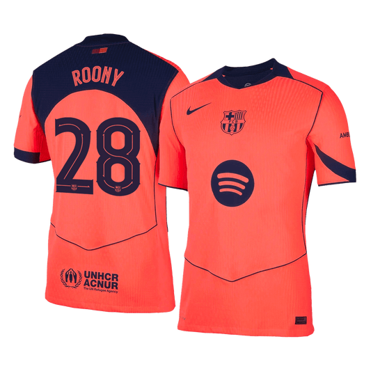 ROONY #28 Barcelona Derde Shirt 2025/26 Oranje Speler