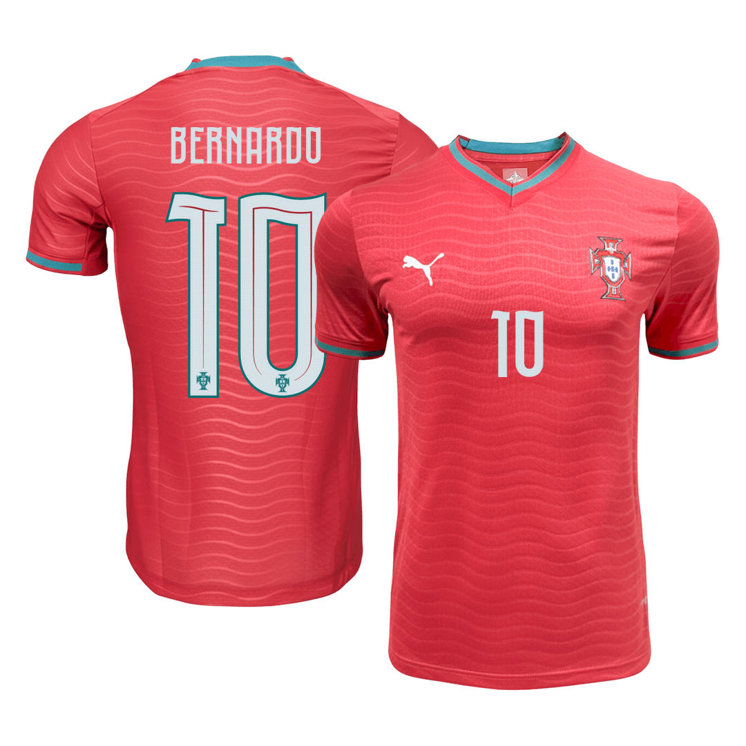 BERNARDO #10 Portugal Thuisshirt - Wereldkampioenschap 2026 Rood Speler