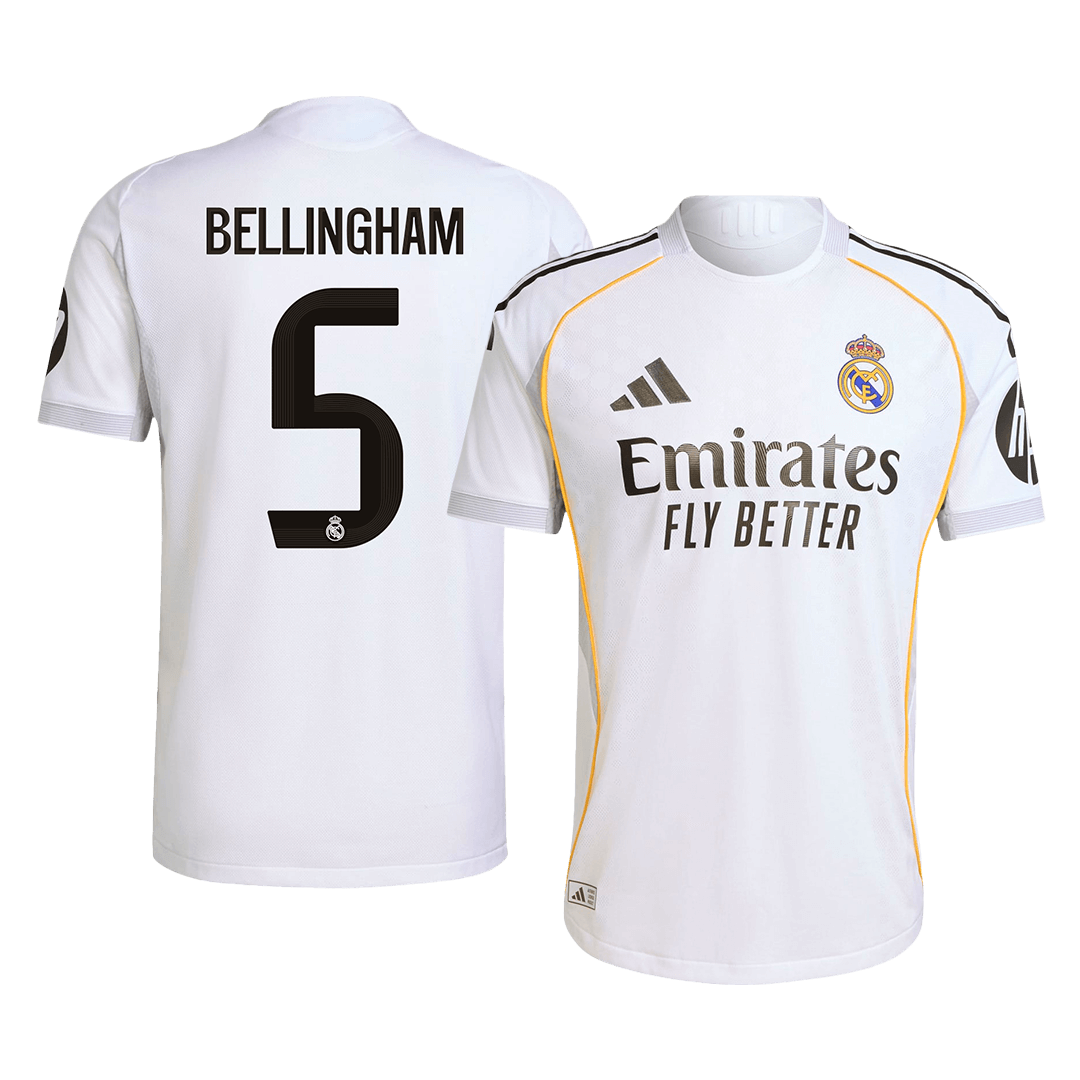 BELLINGHAM #5 Real Madrid Thuisshirt 2025/26 Authentiek
