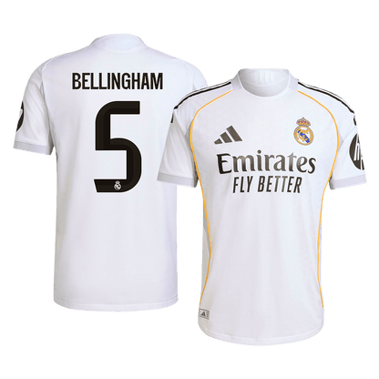 BELLINGHAM #5 Real Madrid Thuisshirt 2025/26 Authentiek