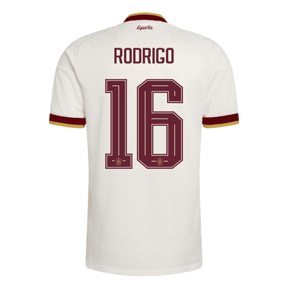 RODRIGO #16 Espagne Extérieur Maillot 2 Stars - Champion Edition - Coupe du Monde 2026 Blanc Joueur