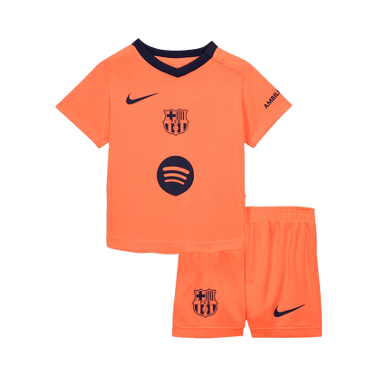Barcelona Derde Shirt Kit 2025/26 Kinderen Oranje