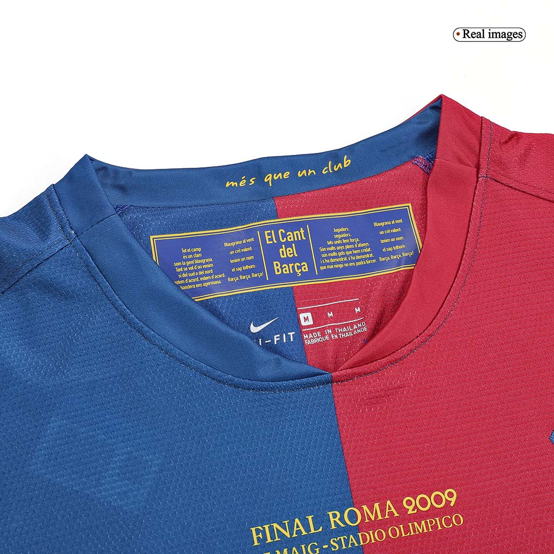 Retro Barcelona Thuisshirt Lange Mouwen 2008/09 - UCL Finale