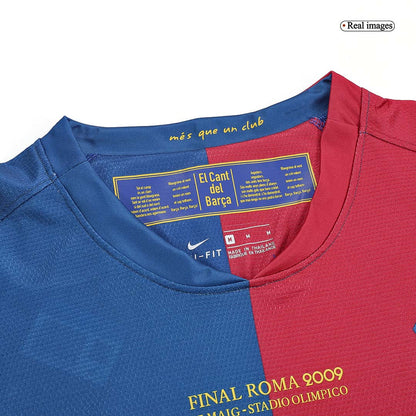 Retro MESSI #30 Barcelona Thuis Shirt Lange Mouwen 2008/09 - UCL Finale