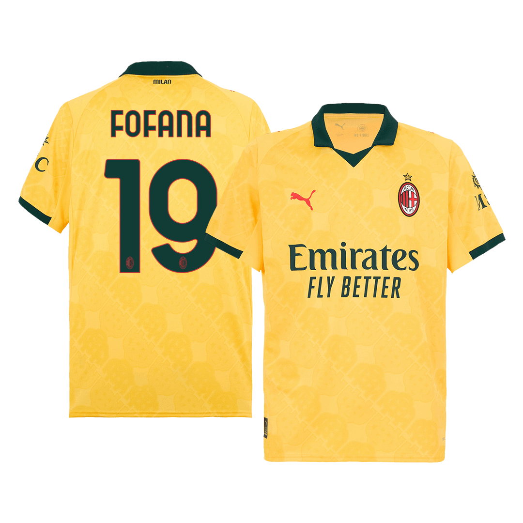 FOFANA #19 AC Milan Derde Thuisshirt 2025/26 Geel