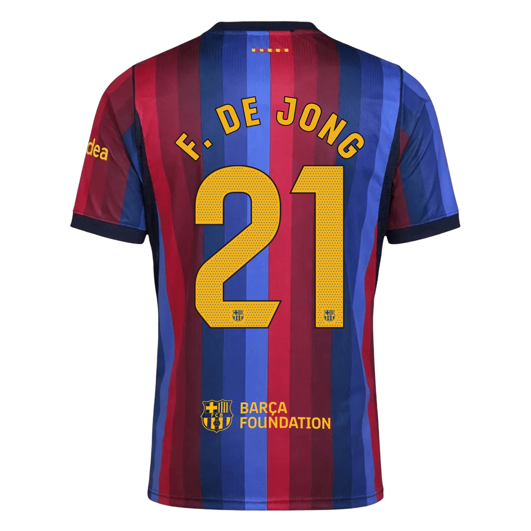 F. DE JONG #21 Barcelone Domicile Maillot 2026/27 Blue&Garnet