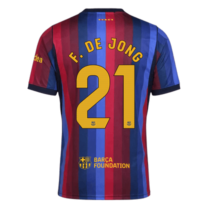F. DE JONG #21 Barcelone Domicile Maillot 2026/27 Blue&Garnet