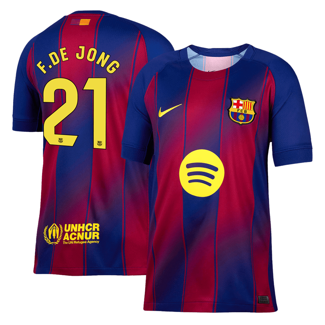 F. DE JONG #21 Barcelona Thuisshirt 2025/26
