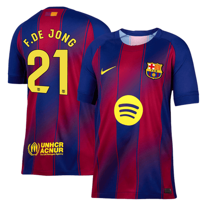 F. DE JONG #21 Barcelona Thuisshirt 2025/26