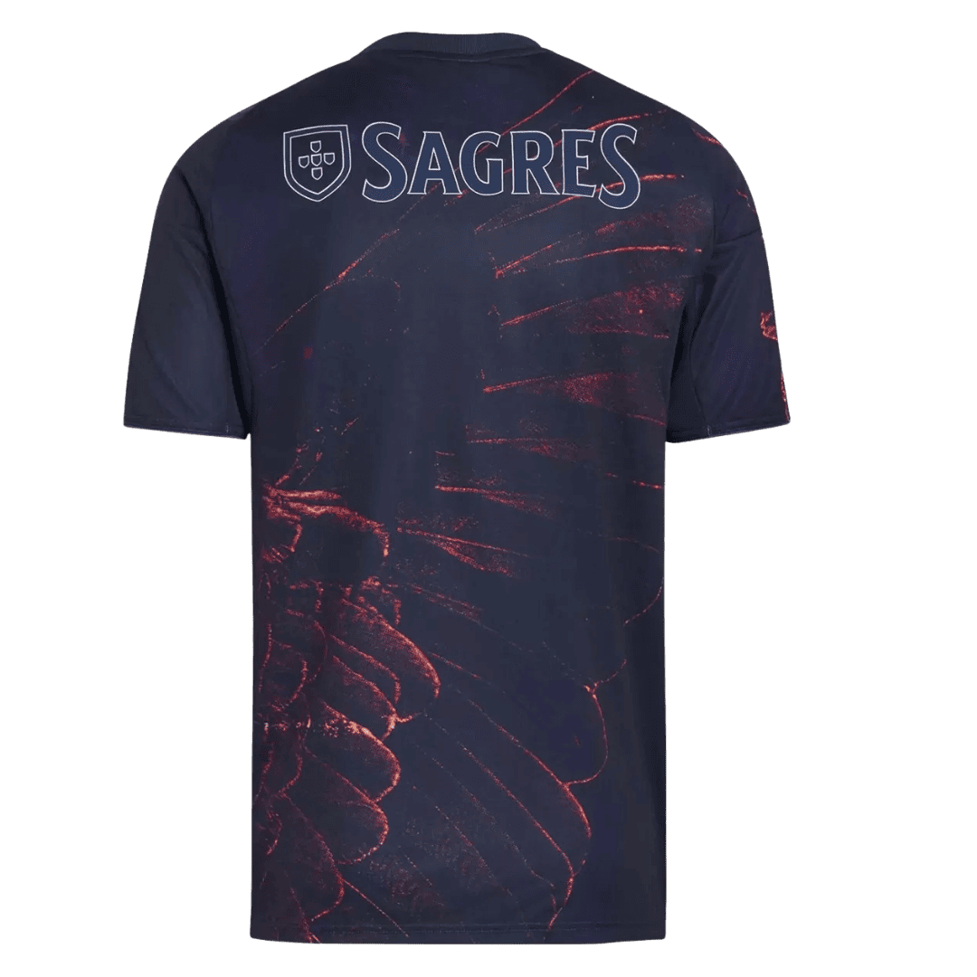 Lissabon Vierde Uitshirt 2025/26 Marineblauw Grote Maat