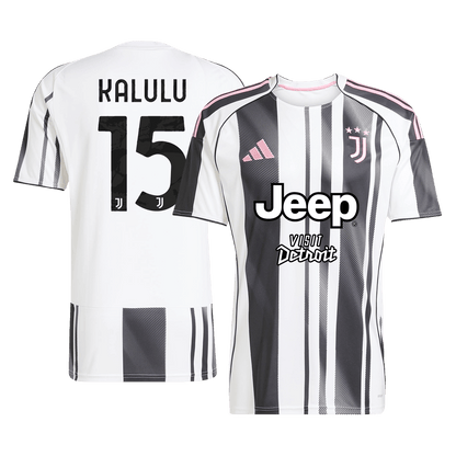 KALULU #15 Juventus Thuisshirt 2025/26 Zwart&Wit