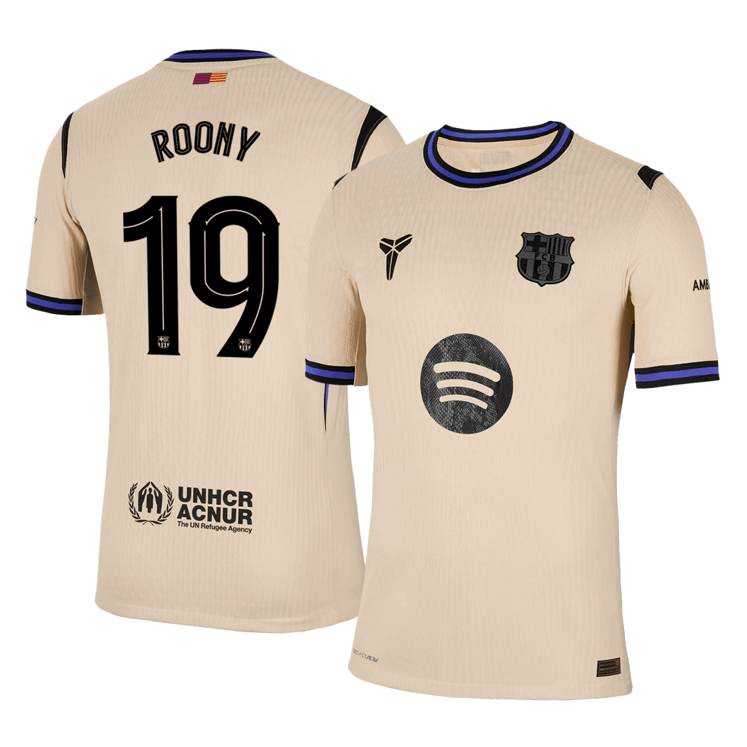 ROONY #19 Barcelona Uitshirt 2025/26 Geel Speler - UCL