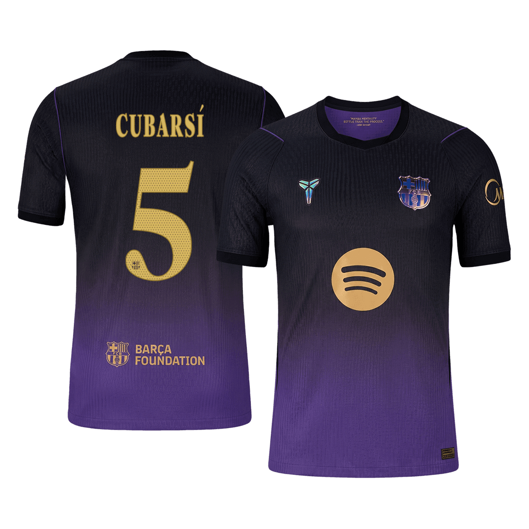 CUBARSÍ #5 Barcelone Extérieur Maillot 2026/27 Black/Purple Joueur - UCL