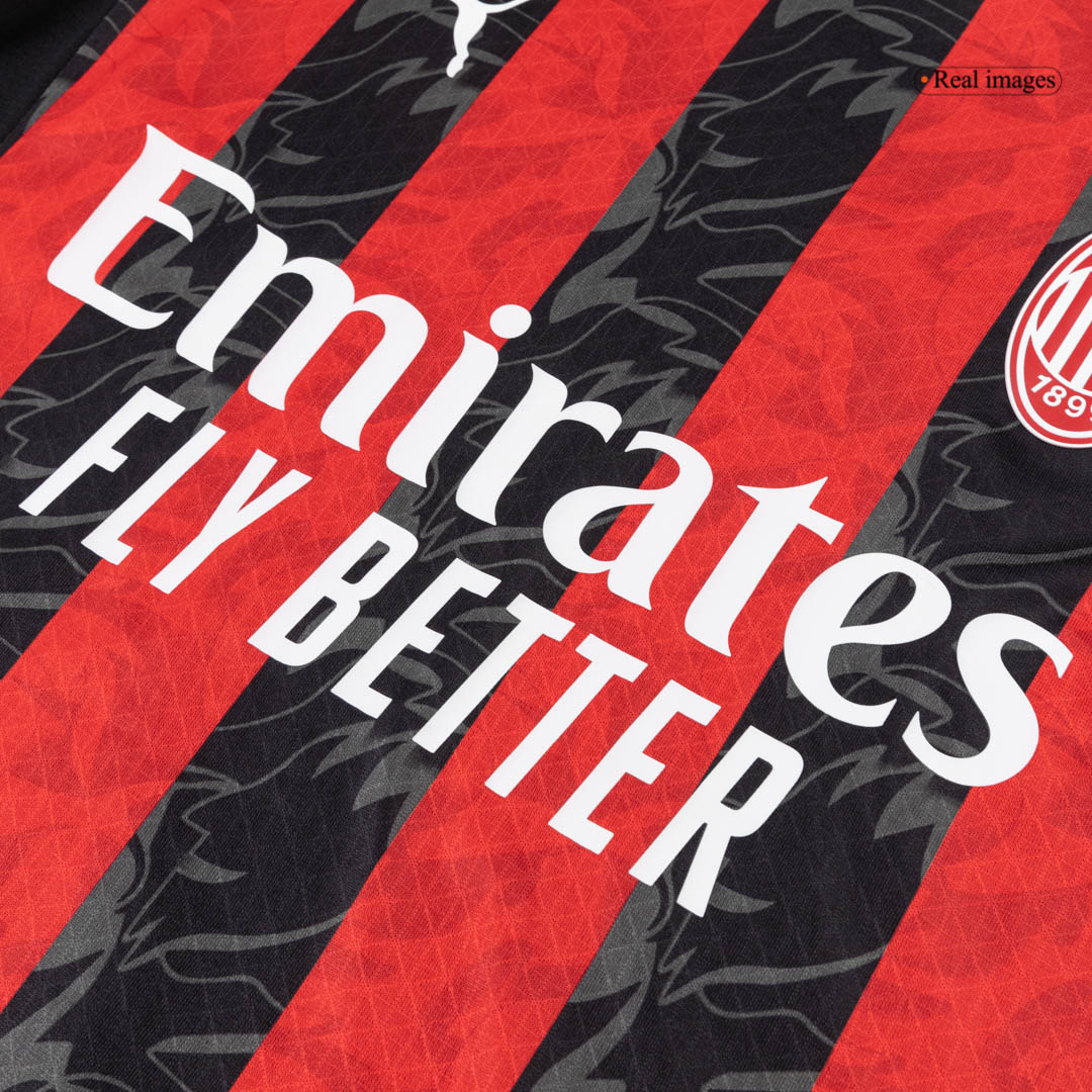 AC Milan Thuis Shirt 2025/26 Rood&Zwart Authentiek