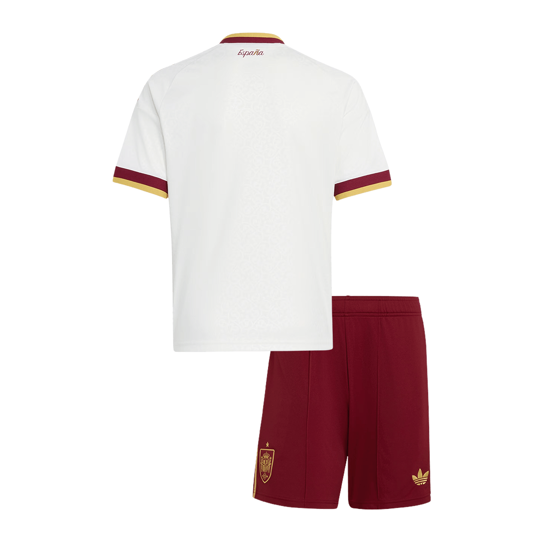 Espagne Extérieur Maillot 2 Stars - Champion Edition Kit - Coupe du Monde 2026 Enfant Blanc