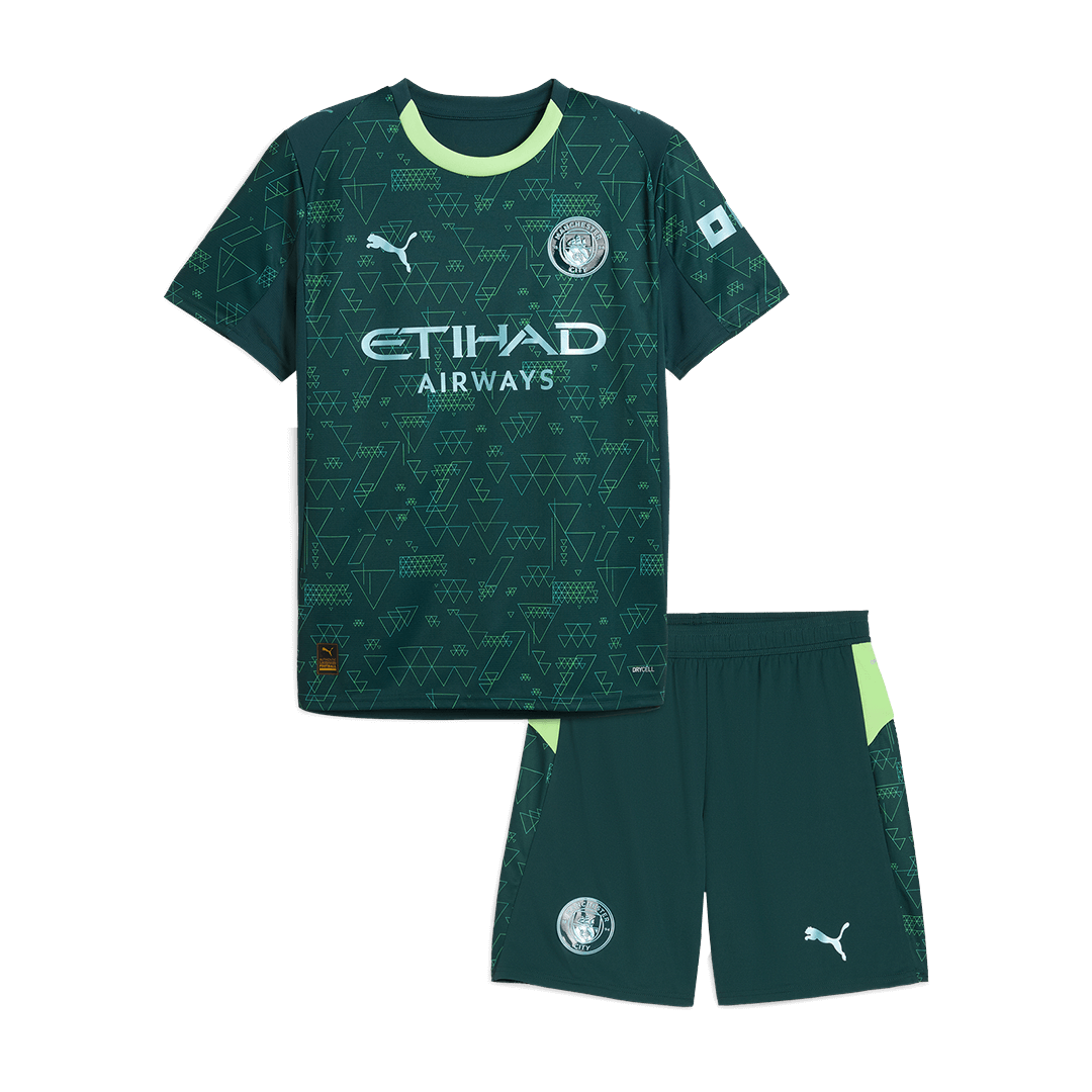 Manchester City Shirt Tenue 2025/26 Kind Groen