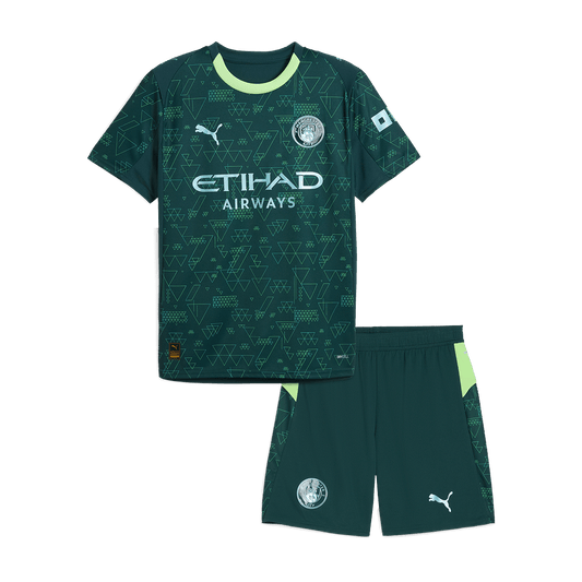 Manchester City Shirt Tenue 2025/26 Kind Groen