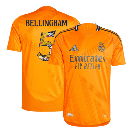 BELLINGHAM #5 Real Madrid Extérieur Maillot 2024/25 Authentique - Bear Champ Font