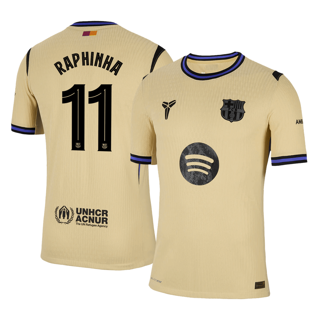 RAPHINHA #11 Barcelona Uit Tenue Thuisshirt 2025/26 Authentiek - UCL