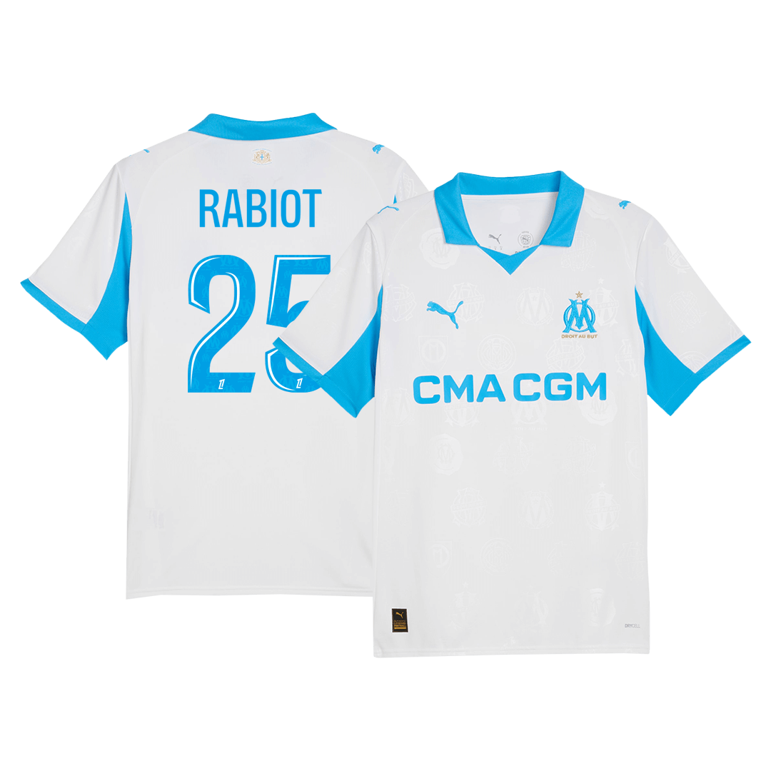 RABIOT #25 Olympique de Marseille Thuisshirt 2025/26 Wit