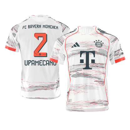 UPAMECANO #2 München Uitshirt 2025/26 Wit Speler