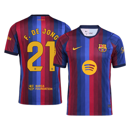 F. DE JONG #21 Barcelone Domicile Maillot 2026/27 Blue&Garnet