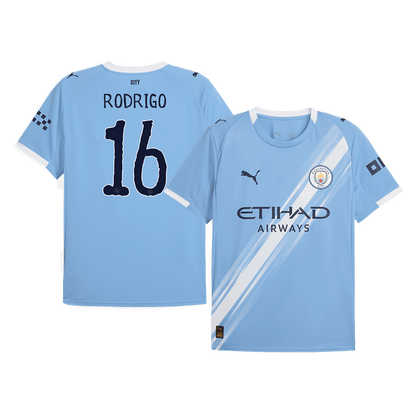 RODRIGO #16 Manchester City Thuisshirt 2025/26 - Wereldbeker voor clubs