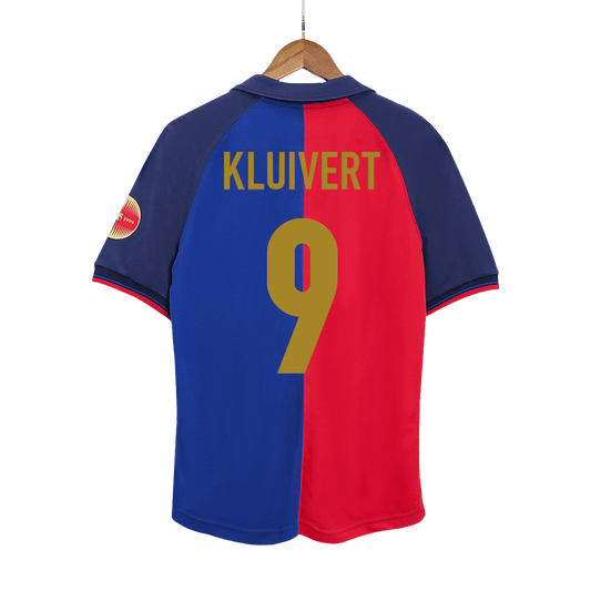 KLUIVERT #9 Retro Barcelona Thuis Shirt 1999/00 - 100e Verjaardag