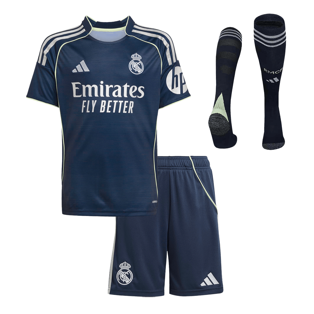 Real Madrid Uit Thuisshirt Kit 2025/26 Kind Marineblauw