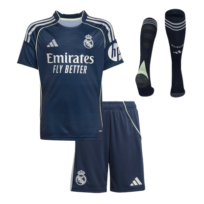Real Madrid Uit Thuisshirt Kit 2025/26 Kind Marineblauw