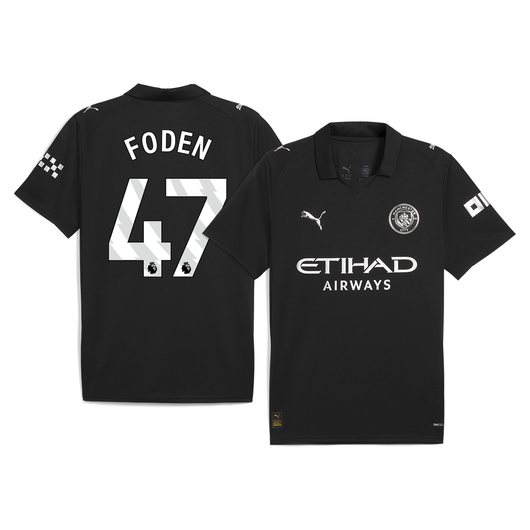 FODEN #47 Manchester City Uitshirt 2025/26 Zwart