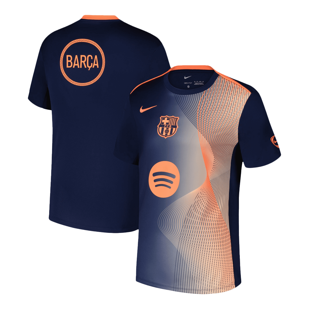 Barcelona Pre-Match Thuisshirt 2025/26 Oranje&Zwart