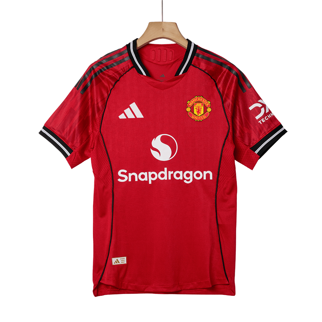 B.FERNANDES #8 Manchester United Thuisshirt 2025/26 Authentiek