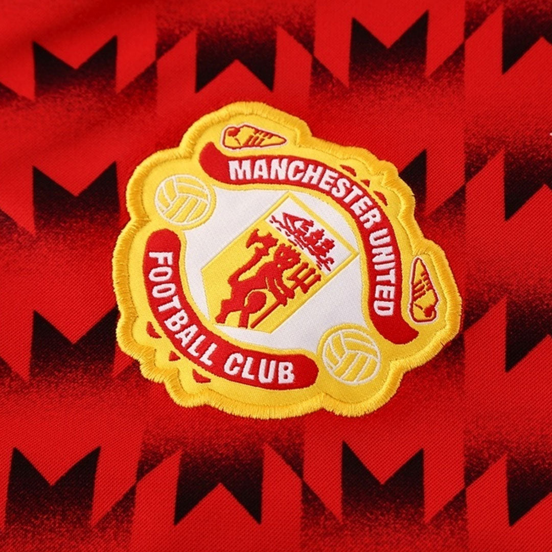 Manchester United voetbaljack tenue 2025/26 rood en zwart