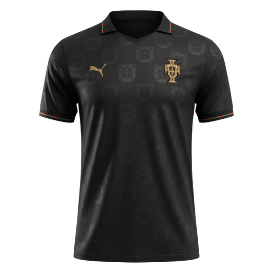 Portugal Thuisshirt WK 2026 Zwart Speler Grote Maat