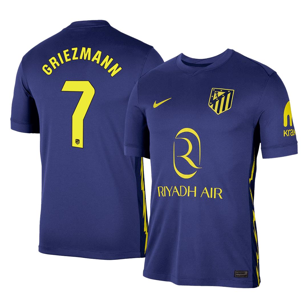 GRIEZMANN #7 Atlético Uitshirt 2025/26 Marineblauw
