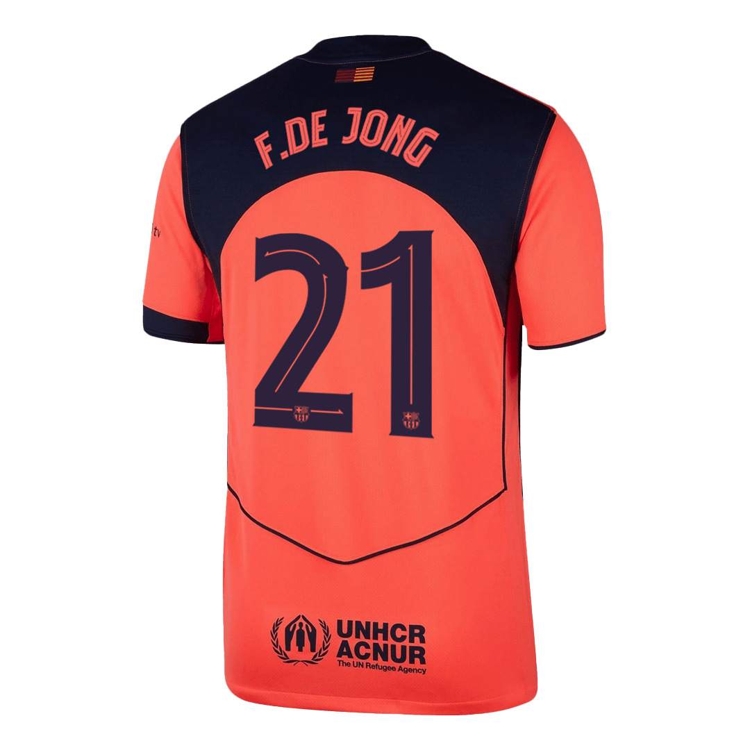 F.DE JONG #21 Barcelona Derde Thuisshirt 2025/26 Oranje - UCL
