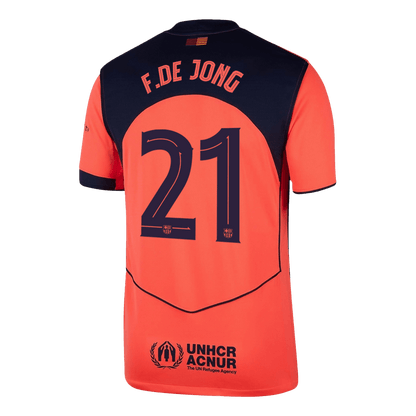 F.DE JONG #21 Barcelona Derde Thuisshirt 2025/26 Oranje - UCL